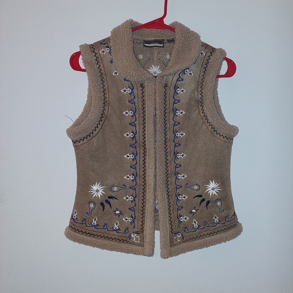 Brown Jonathan furry vest
